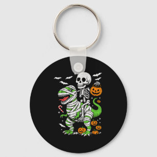 Chaveiro Skeleton Riding Mummy Dinosaur T Rex Halloween Boy