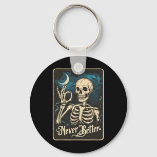 Chaveiro Skeleton Tarot Card Nunca Melhor Skertar Halloween