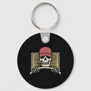 Chaveiro Skeleton Trucker Preguiçoso Halloween Truque Skull
