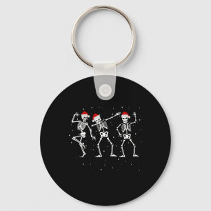 Chaveiro Skeletons Dançando Com Papai Noel Engraçado Natal