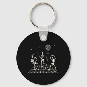 Chaveiro Skeletons Dançando No Clube Com Uma Bola De Disco