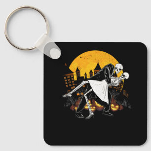 Chaveiro Skeletons dançantes do casal Dia de Vintage do Mor