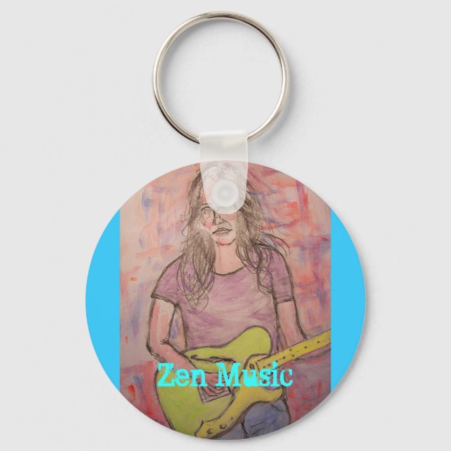 Chaveiro Sketch Live Zen Music Girl (Frente)