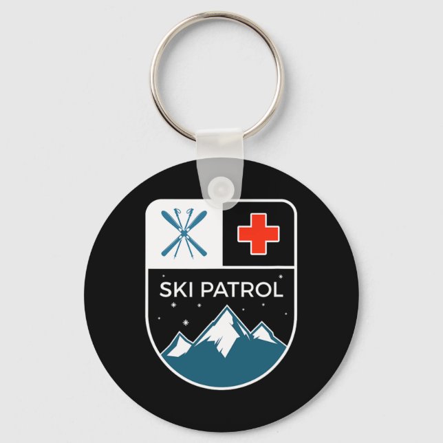 Chaveiro Ski Patrol Winter Slopes Skining Snowboard (Frente)