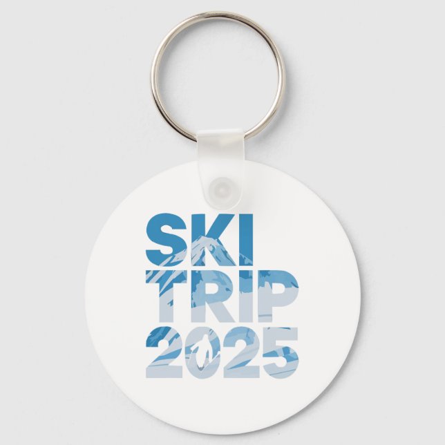 Chaveiro Ski Trip 2025 Men Women Funny Skiing 1  (Frente)