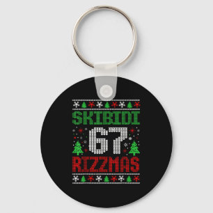 Chaveiro Skibidi 67 Rizzmas Engraçado Seis Sete Meme Natal