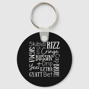 Chaveiro Skibidi Rizz Crianças Engraçadas Rizz Bussin Geraç