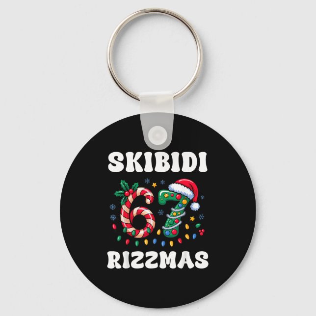 Chaveiro Skibidi Rizzmas 67 Christmas Six Seven Xmas Funny  (Frente)