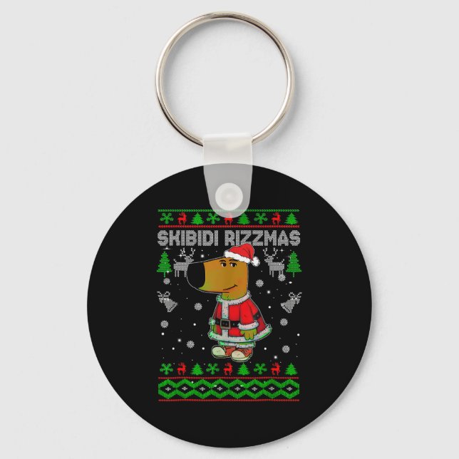 Chaveiro Skibidi Rizzmas Christmas Rizz Santa Ugly Christma (Frente)