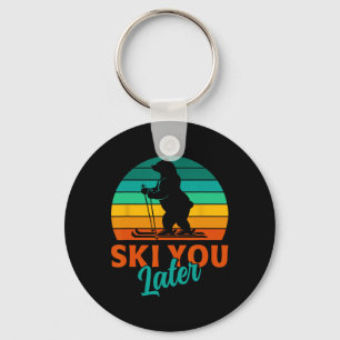 Chaveiro Skier Te Esquiar Mais Tarde Crianças Engraçadas