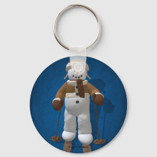 Chaveiro Skiing Vintage Snowman