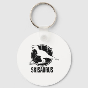 Chaveiro Skisaurus Esquiando Dino Esqui Dinossauro Esquiand