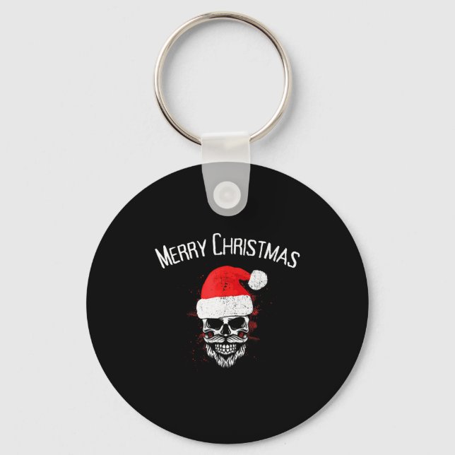 Chaveiro Skull Christmas Santa - Creepy Christmas  (Frente)