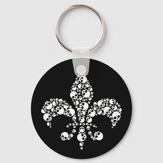 Chaveiro Skull Fleur De Lis (Frente)