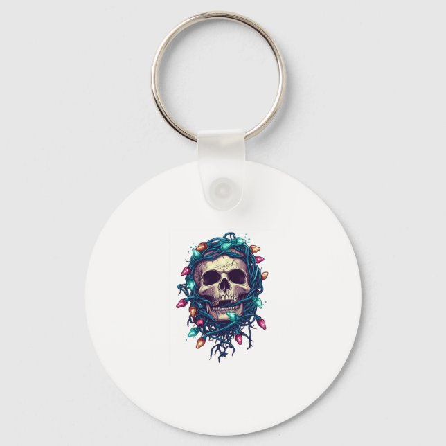 Chaveiro Skullmas Tangidos � Esqueleto De Xmas Engraçado (Frente)