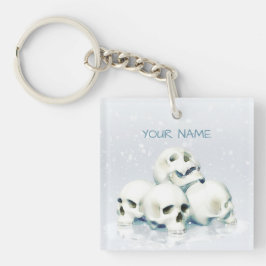 Chaveiro Skulls in the snow. Personalized