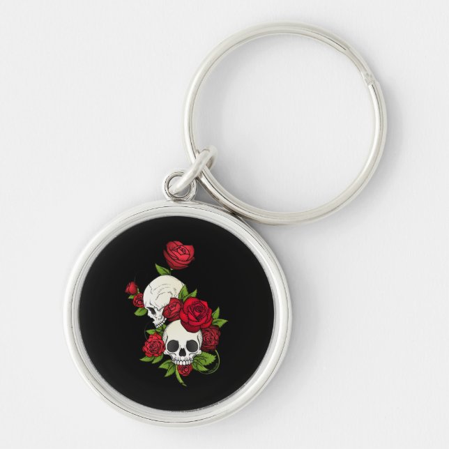 Chaveiro Skulls Rosa Día de Muertos (Frente)