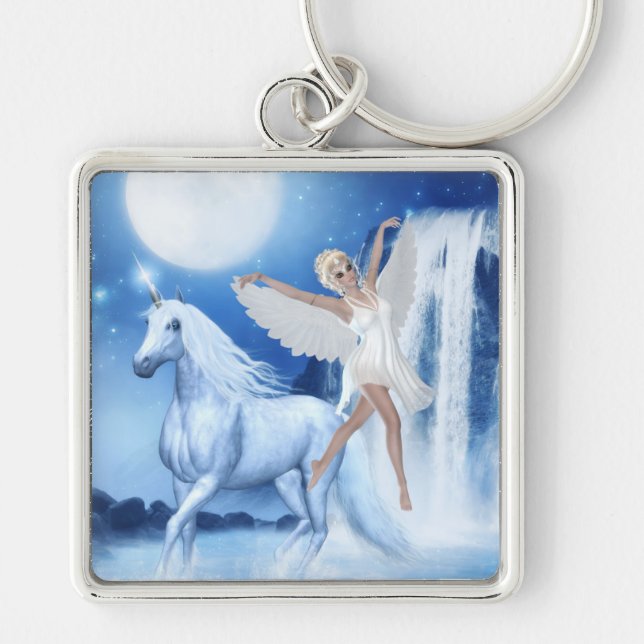 Chaveiro Sky Faerie Asparas e Unicorn (Frente)