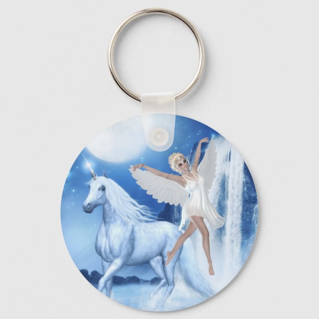 Chaveiro Sky Faerie Asparas e Unicorn (Frente)