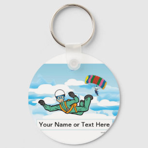 Chaveiro Skydiving - Cartoon masculino por PrintedPerfectio