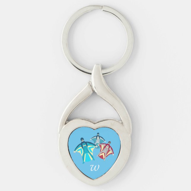 Chaveiro Skydiving de macacão (Frente)