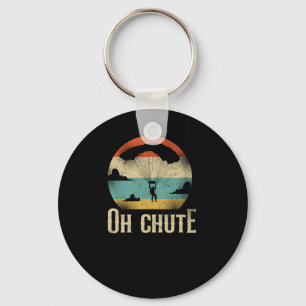 Chaveiro Skydiving Oh Chute Parachute Paraglide Retro Vinta