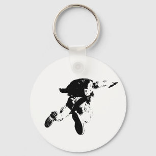 Chaveiro Skydiving preto & branco