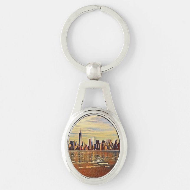 Chaveiro Skyline abstrato Nova York (Frente)