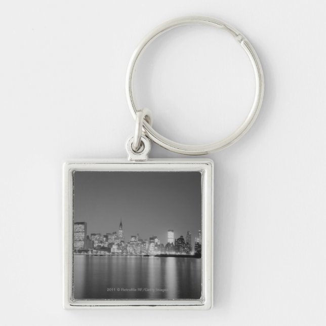 Chaveiro Skyline da cidade na noite (Frente)