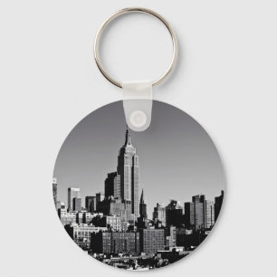 Chaveiro Skyline da Nova Iorque em preto e branco