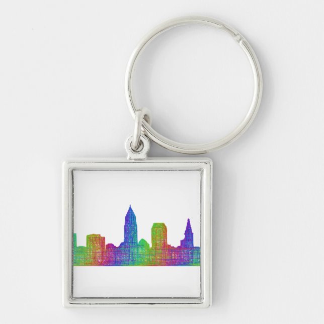 Chaveiro Skyline de Cleveland (Frente)