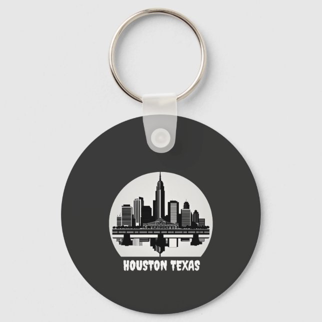 Chaveiro Skyline de Houston Personalizado (Frente)