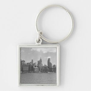 Chaveiro Skyline de Manhattan New York EUA B&W