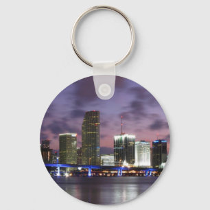 Chaveiro Skyline de Miami Evening
