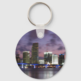 Chaveiro Skyline de Miami Evening
