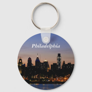 Chaveiro Skyline de Philadelphfia no crepúsculo