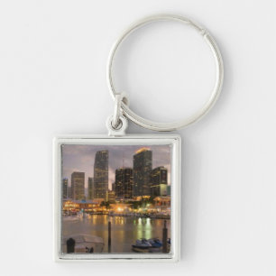 Chaveiro Skyline financeira de Miami no crepúsculo