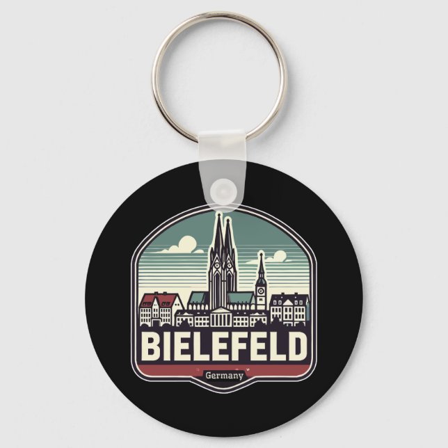 Chaveiro Skyline Retro Bielefeld (Frente)
