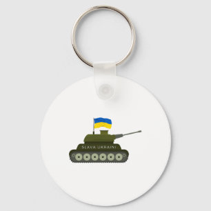 Chaveiro Slava Ukraini Glória à Ucrânia Tanque do Exército 