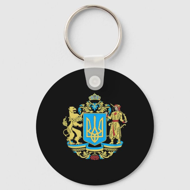 Chaveiro Slava Ukraini Logotipo da Ucrânia Presentes Roupas (Frente)
