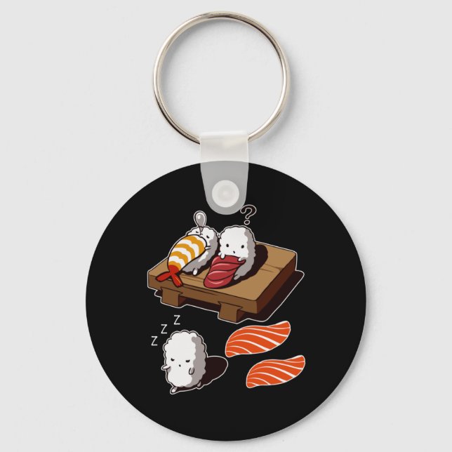 Chaveiro Sleep Walking Sushi Japonês Foodie (Frente)