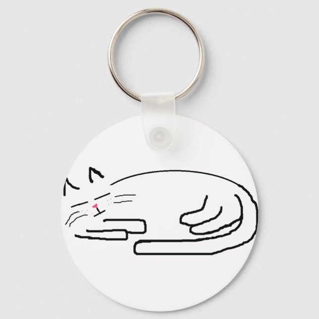 Chaveiro Sleeping Cat Doodle (Frente)
