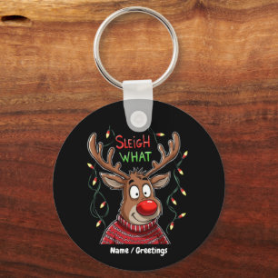 Chaveiro Sleigh O Quê? Divertida Versão do Natal Personaliz