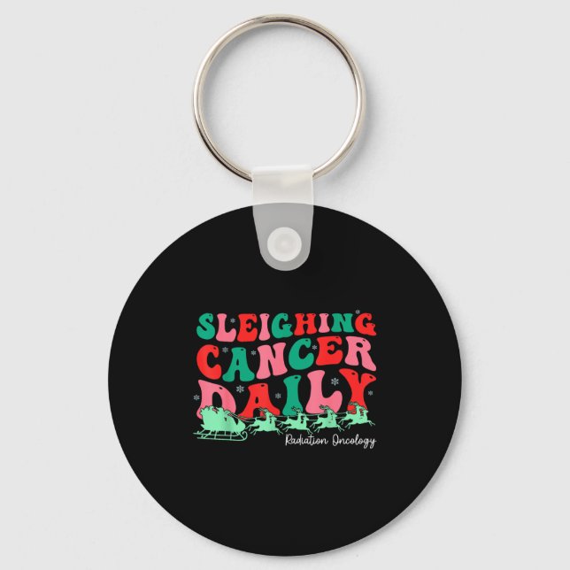 Chaveiro Sleighing Cancer Daily Radiation Oncology Christma (Frente)