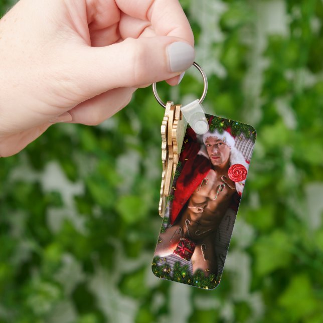 Chaveiro SlipperyJoe masculino do peito seis pacotes de est (Mão)