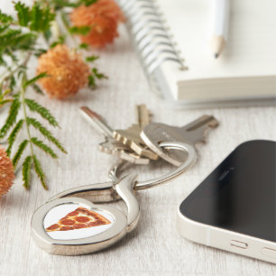 Chaveiro SlipperyJoe's artístico Sliced Pizza gay presente