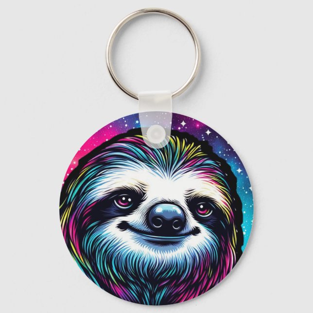 Chaveiro Sloth Cósmica (Frente)