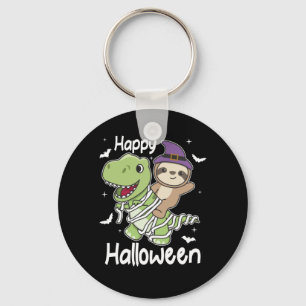 Chaveiro Sloth Happy Halloween T-rex Mummy Costume