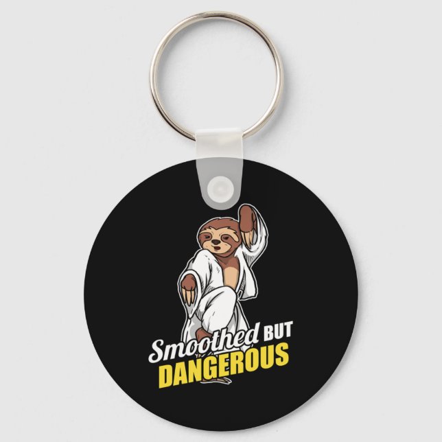 Chaveiro Sloth Karate Kung Fu Gift Suavizado, Mas Perigoso (Frente)