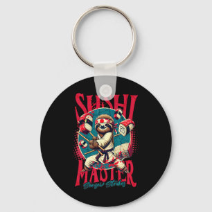Chaveiro Sloth Karate Sushi Master